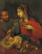 Josephus Laurentius Dyckmans Holy Family with sleeping Jesus oil painting